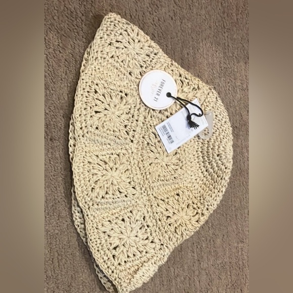 NWT Forever 21 Natural Straw Bucket Hat - Picture 4 of 7